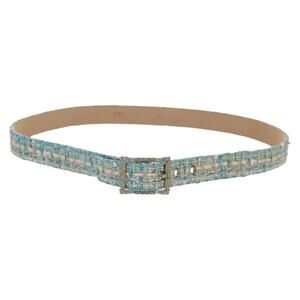 Chanel Tweed Belt Light Blue